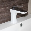 Grifo de mezclador de lavabo - cromo / blanco - Concep no