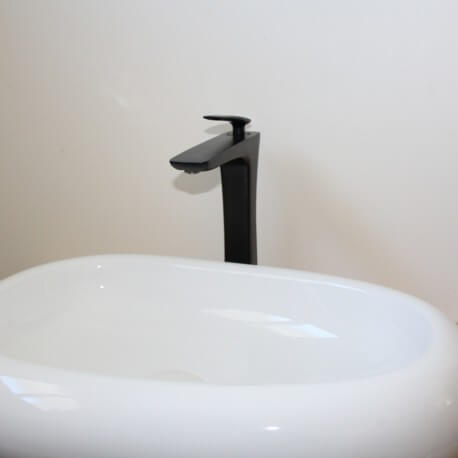 Black washbasin faucet high Concep't