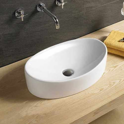 Wave-Ceramic Oval Plating Vasque