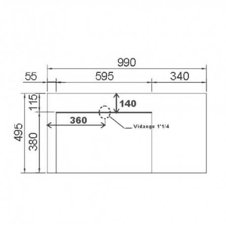 Lavabo Suspended Rectangular Composite Lodge