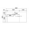 Washbasin Suspended Rectangular Solid surface White Mat 100x50cm - Lodge