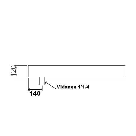 Lavabo Suspended Rectangular Composite Lodge