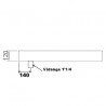Washbasin Suspended Rectangular Solid surface White Mat 100x50cm - Lodge