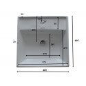 Ceramic semi recessed vasque Pure