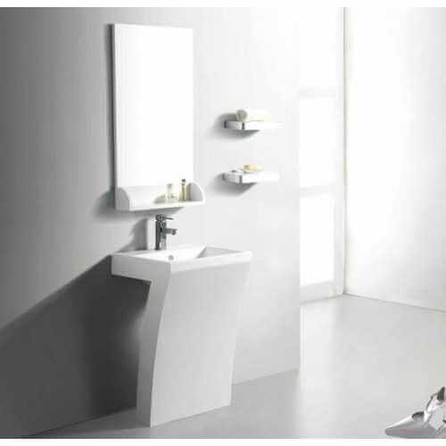 Lavabo totem slide type coral white matte