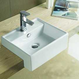Vasque Semi Encastrable Carrée céramique - 41x41 cm -  Pure