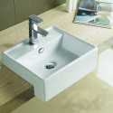 Ceramic semi recessed vasque Pure
