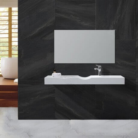 Lavabo colgante único blanco mate - Clas