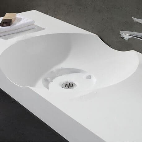 Lavabo colgante único blanco mate - Clas
