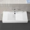 Washbasin Suspended Rectangle Solid surface White Mat 100x48 cm - Graphic