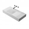 Lavabo Suspendu Rectangulaire - Solid surface Blanc Mat - 100x48 cm - Graphic