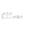 Lavabo Suspendu Rectangulaire - Solid surface Blanc Mat - 100x48 cm - Graphic