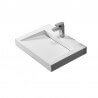 Lavabo Suspendu Rectangulaire - Solid surface Blanc Mat - 60x46 cm - Soft