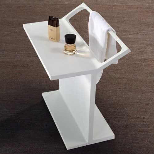 Door Towel to Poser solid surface White matt Mineral