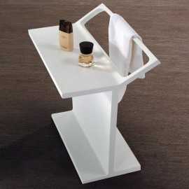 Porte Serviette à Poser solid surface Blanc mat Minéral | Rue du Bain