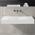 Washbasin Suspended Rectangular White Mat - 100x48 cm - Composite - Graphics