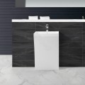 Lavabo totem slide type coral white matte