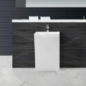 Lavabo totem slide type corian blanc mat
