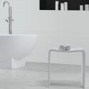 White Bath stool Mat, 40x42 cm,Composite, Essential