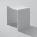 White Bath stool Mat, 40x42 cm,Composite, Essential