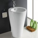  Lavabo Totem Cerámica redonda Ego blanco