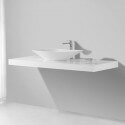 Vasque composit à poser Asymétrique Blanc Mat, Ondea
