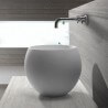 High Round Posing Tank - Superficie solida Mat bianco - 40 cm - Natura