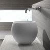 Vasque à poser ronde haute blanc mat composite 40 cm - Nature | Rue du Bain