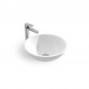 Poser bowl - Solid surface White Mat - 41 cm - Circle