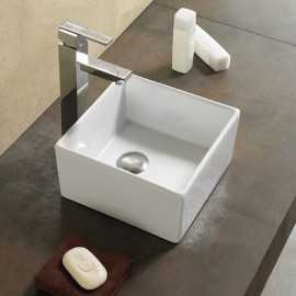 Vasque à Poser Carrée - Céramique - 27x27 cm - Ness