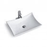 Lavabo con tap playa Cerámica blanca 56x38cm Ala