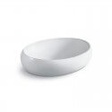 White oval ceramic vase to be laid Swann