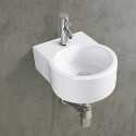White ceramic round hand wash Moon