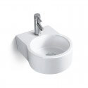 White ceramic round hand wash Moon