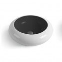 Bianco e nero ceramica rotondo-posting serbatoio Arc Royalty du Bain