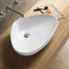 Asimmetrico Poser Vasque - Ceramica - 59x40 cm - Giovane