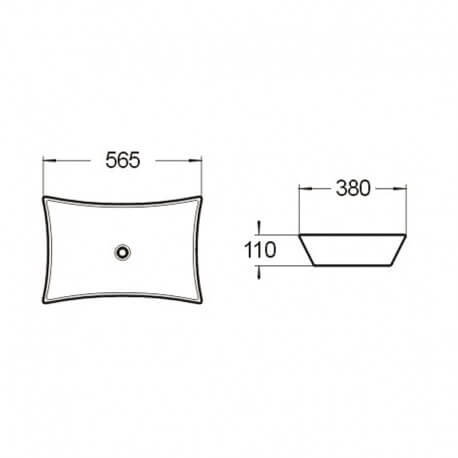 Black ceramic flooring pan Wing