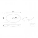 Ovale bianco Mat Poser Vasque, 59x35 cm, composito, presto