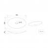 Oval Poser Vasque - Solid surface White Mat - 59x35 cm - Soon