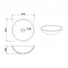 Poser bowl - Solid surface White Mat - 41 cm - Circle
