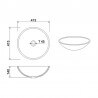 Vasque à Poser Bol - Solid surface Blanc Mat - 41 cm - Circle