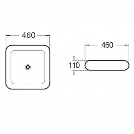 Ceramic square-posting tank Care