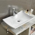 White Rectangle Basin, Scala - Ceramic countertop basin | Rue du Bain