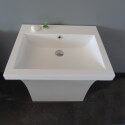 Lavabo totem slide type corian blanc mat