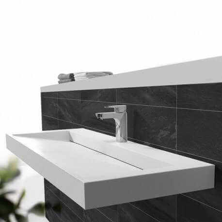 Lavabo appeso bianco opaco composito Urban