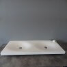 Washbasin Suspended Double Vasque Solid surface White Mat 120x45cm - Pure
