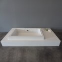 Lavabo sospensione composito bianco Lignum