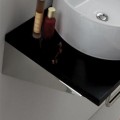 Petite Paire Equerre de Fixation lavabo, 25 x 8 cm, Inox brossé | Rue du bain