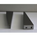 Fregadero pequeño de fijación ecuestre, 25 x 8 cm, acero inoxidable cepillado