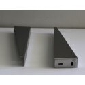 Lavello di fissaggio equestre piccolo, 25 x 8 cm, acciaio inossidabile spazzolato